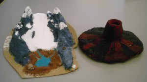 glacier and volcano